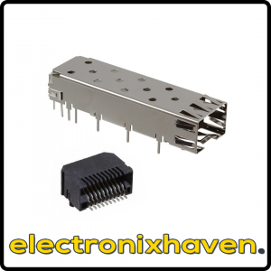Samtec Inc. SFPK-PC-TR SFP+ CAGE AND CONNECTOR KIT (20 Position SFP Receptacle with Cage Connector Press-Fit Through Hole, Right Angle)
